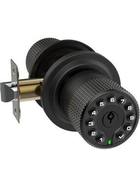 Smart Keypad Door Lock - 50 User Codes, Waterproof, Auto Lock, Matte Black